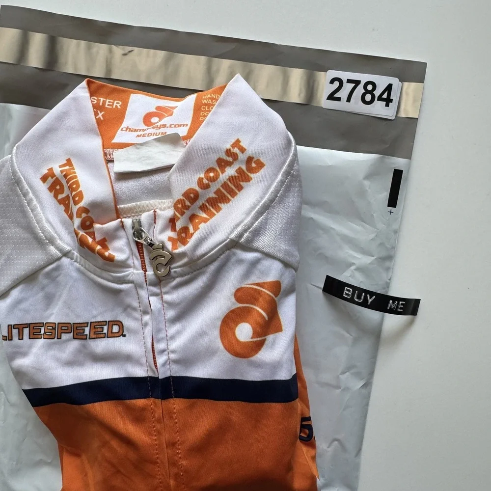 CHAMP-SYS Womens Medium‎ Cycling Team Jersey Orange Texas - Picture 15 of 15